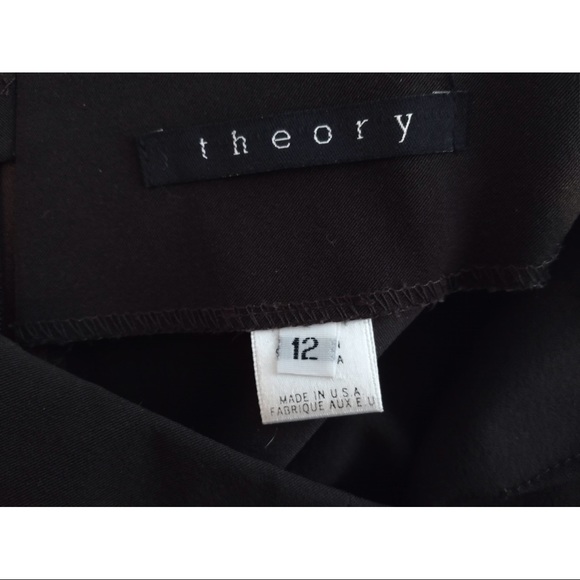 **SOLD**Theory Brown Dual Side Slit Pencil Skirt - Picture 5 of 6
